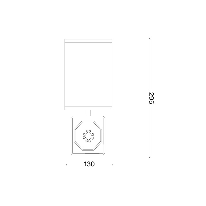 Ideal Lux - Stolna lampa KALI 1xE14/40W/230V bijela/siva
