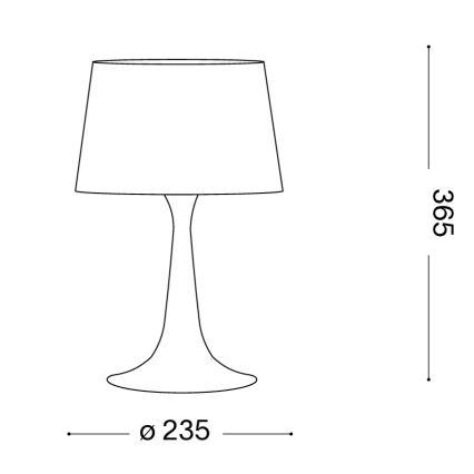 Ideal Lux - Stolna lampa LONDON 1xE27/60W/230V bijela