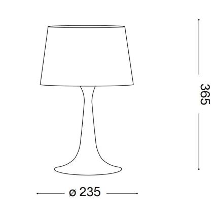 Ideal Lux - Stolna lampa LONDON 1xE27/60W/230V sjajni krom