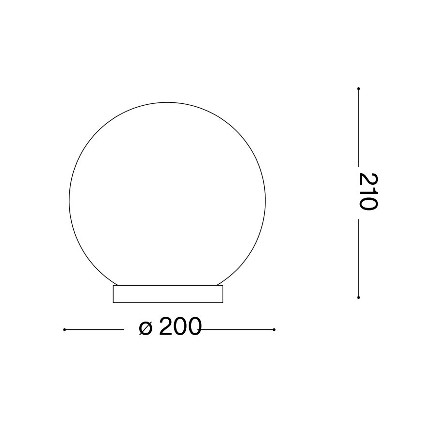 Ideal Lux - Stolna lampa MAPA 1xE27/42W/230V Ø 20 cm bijela