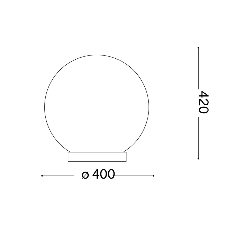 Ideal Lux - Stolna lampa MAPA 1xE27/42W/230V Ø 40 cm bijela