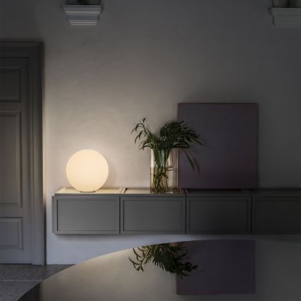 Ideal Lux - Stolna svjetiljka MAPA 1xE27/42W/230V Ø 30 cm bijela
