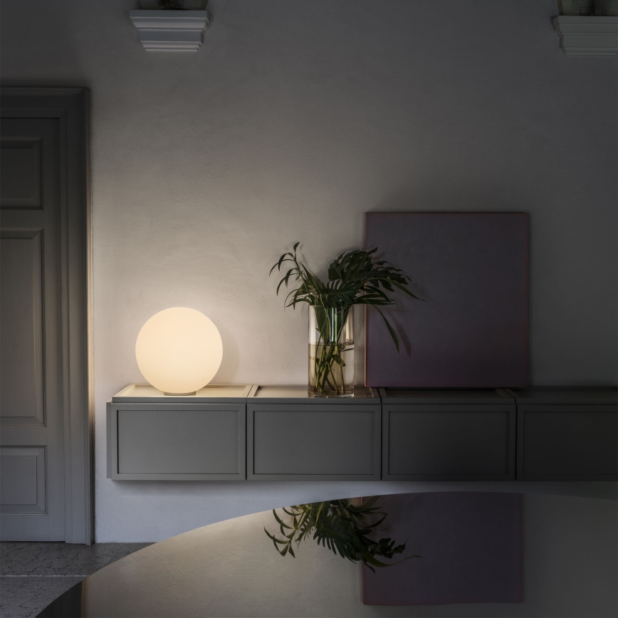 Ideal Lux - Stolna svjetiljka MAPA 1xE27/42W/230V Ø 30 cm bijela