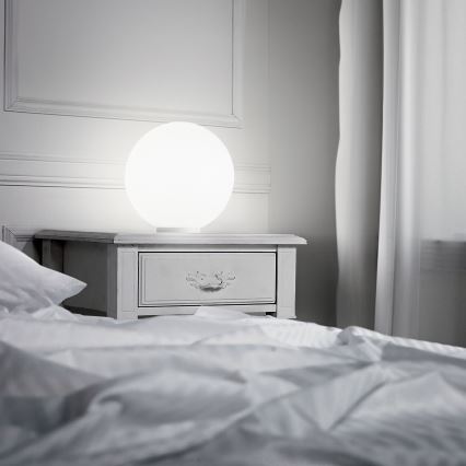 Ideal Lux - Stolna svjetiljka MAPA 1xE27/42W/230V Ø 30 cm bijela