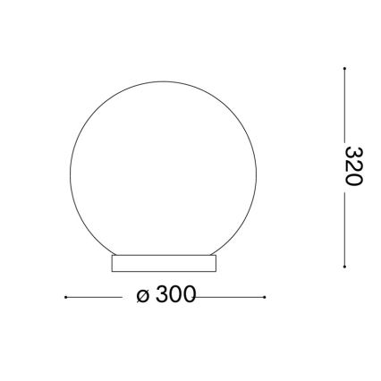 Ideal Lux - Stolna svjetiljka MAPA 1xE27/42W/230V Ø 30 cm bijela