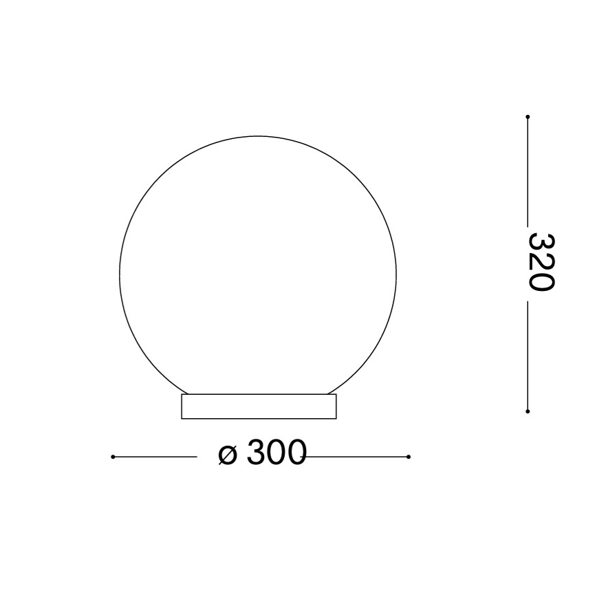 Ideal Lux - Stolna svjetiljka MAPA 1xE27/42W/230V Ø 30 cm bijela
