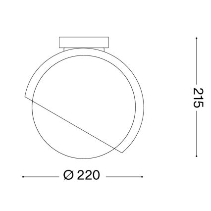 Ideal Lux - Stropna svjetiljka BLOOM 1xE27/42W/230V pr. 22 cm zlatna/dimno bež