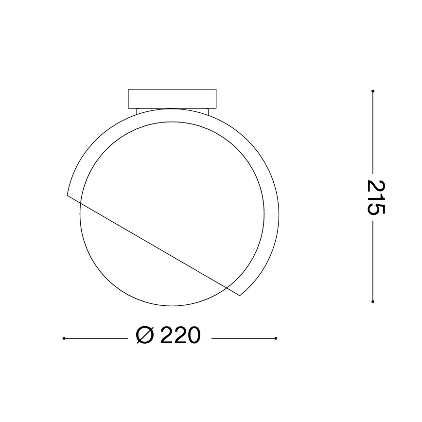Ideal Lux - Stropna svjetiljka BLOOM 1xE27/42W/230V pr. 22 cm zlatna/dimno bež