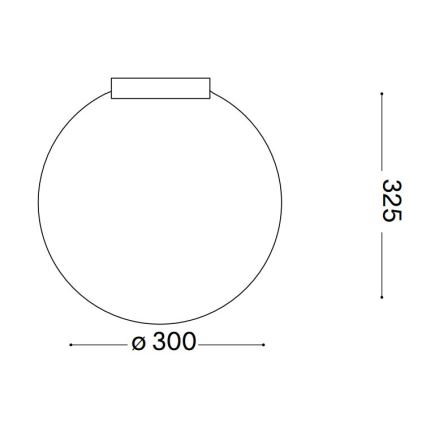 Ideal Lux - Stropna svjetiljka CARTA 1xE27/25W/230V pr. 30 cm bijela