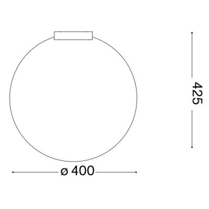 Ideal Lux - Stropna svjetiljka CARTA 1xE27/25W/230V pr. 40 cm bijela