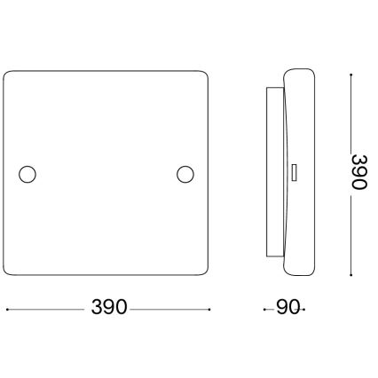 Ideal Lux - Stropna svjetiljka CELINE 3xE27/60W/230V 39x39 bijela