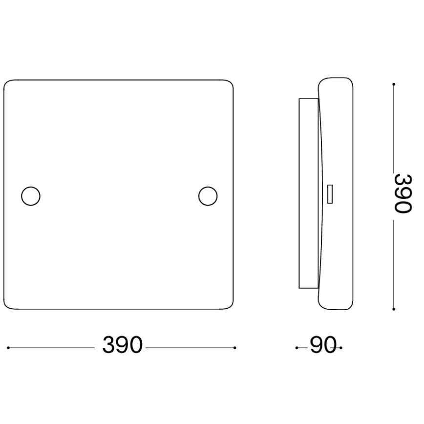 Ideal Lux - Stropna svjetiljka CELINE 3xE27/60W/230V 39x39 bijela