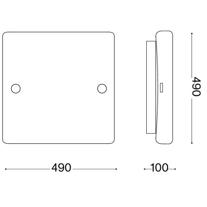 Ideal Lux - Stropna svjetiljka CELINE 4xE27/60W/230V 49x49 bijela