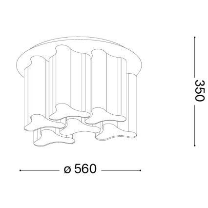 Ideal Lux - Stropna svjetiljka COMPO 6xE27/52W/230V promjer 56 cm bijela