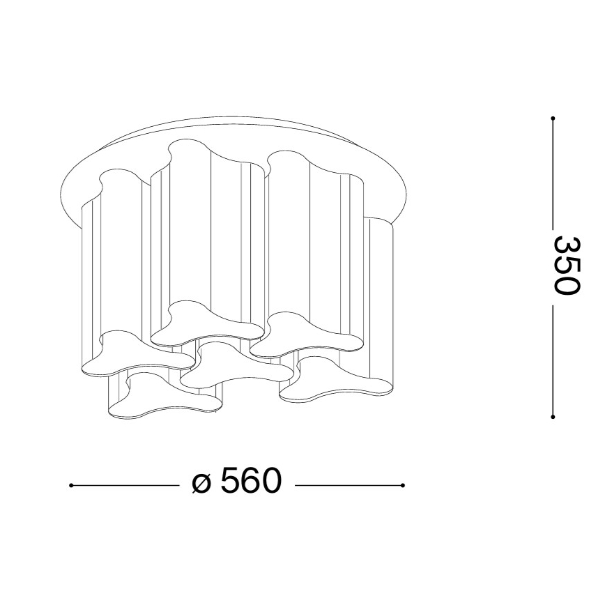 Ideal Lux - Stropna svjetiljka COMPO 6xE27/52W/230V promjer 56 cm bijela