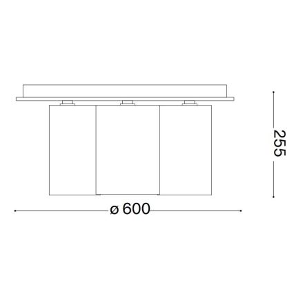 Ideal Lux - Stropna svjetiljka DAISY 6xE27/52W/230V pr. 60 cm zlatna/bijela
