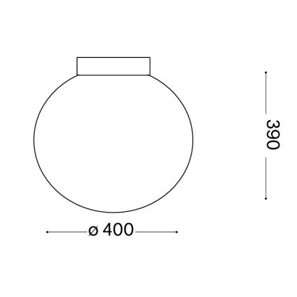Ideal Lux - Stropna svjetiljka MAPA 1xE27/60W/230V 400 mm