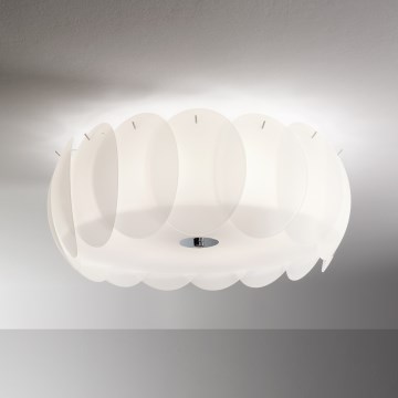 Ideal Lux - Stropna svjetiljka OVALINO 8xE27/60W/230V, promjer 53,5 cm, bijela