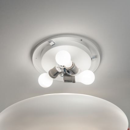 Ideal Lux - Stropna svjetiljka SMARTIES 1xE27/42W/230V Ø 33 cm bijela