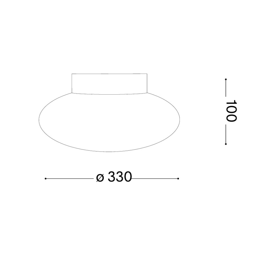 Ideal Lux - Stropna svjetiljka SMARTIES 1xE27/42W/230V Ø 33 cm bijela