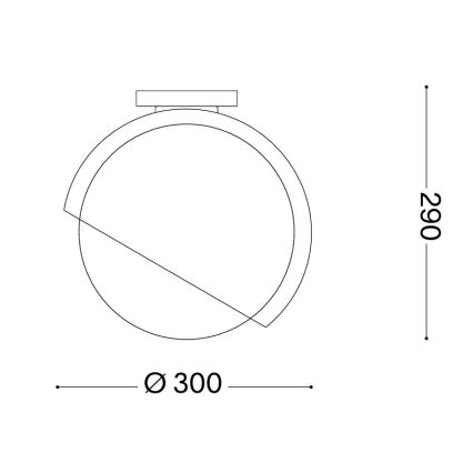 Ideal Lux - Stropno svjetlo BLOOM 1xE27/42W/230V Ø 30 cm zlatna/dimna bež