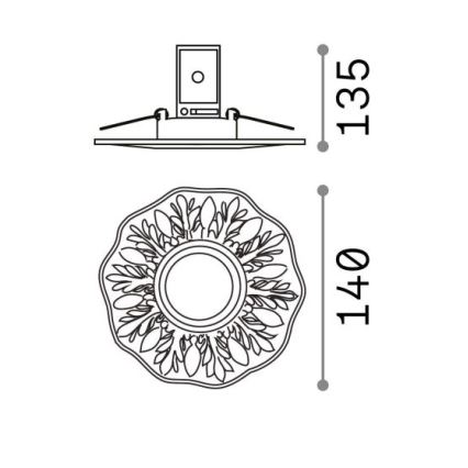 Ideal Lux - Ugradbena svjetiljka 1xGU10/50W/230V zlatna