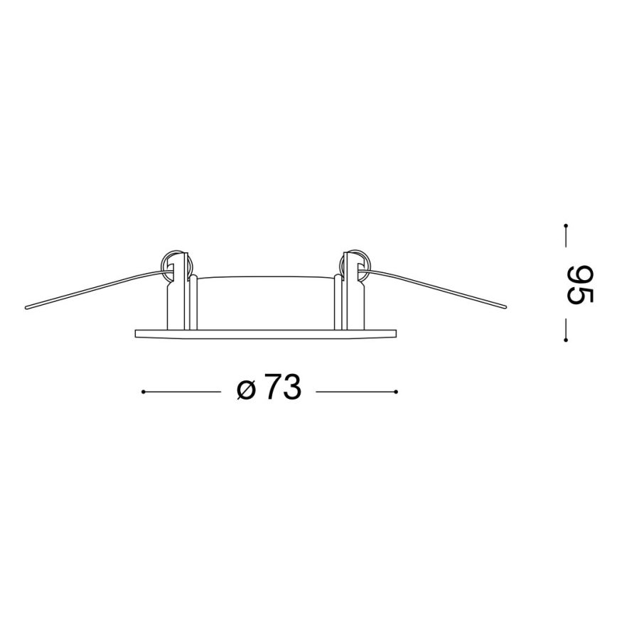 Ideal Lux - Ugradbena svjetiljka JAZZ 1xGU10/50W/230V crna