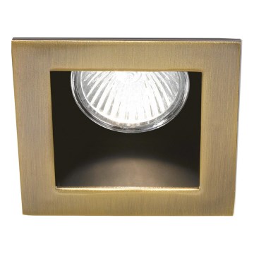 Ideal Lux - Ugradna stropna svjetiljka FUNKY 1xGU10/50W/230V 9x9 cm mesing