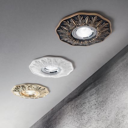 Ideal Lux - Ugradna stropna svjetiljka POLKA 1xGU10/50W/230V bijela