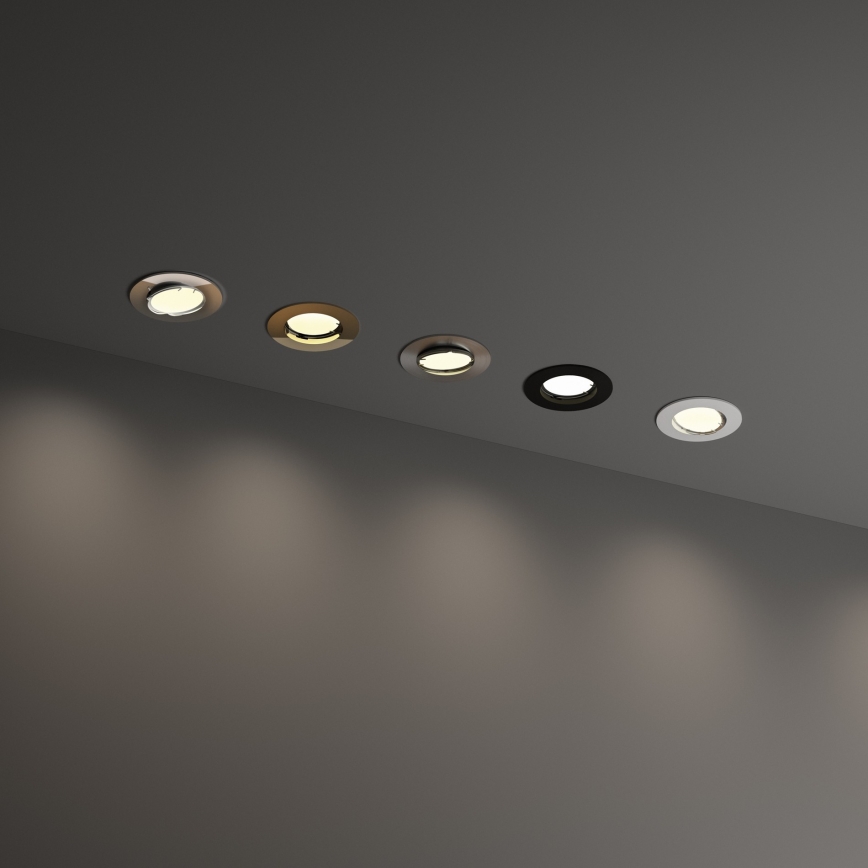 Ideal Lux - Ugradna stropna svjetiljka SWING 1xGU10/28W/230V Ø 8,2 cm matni krom