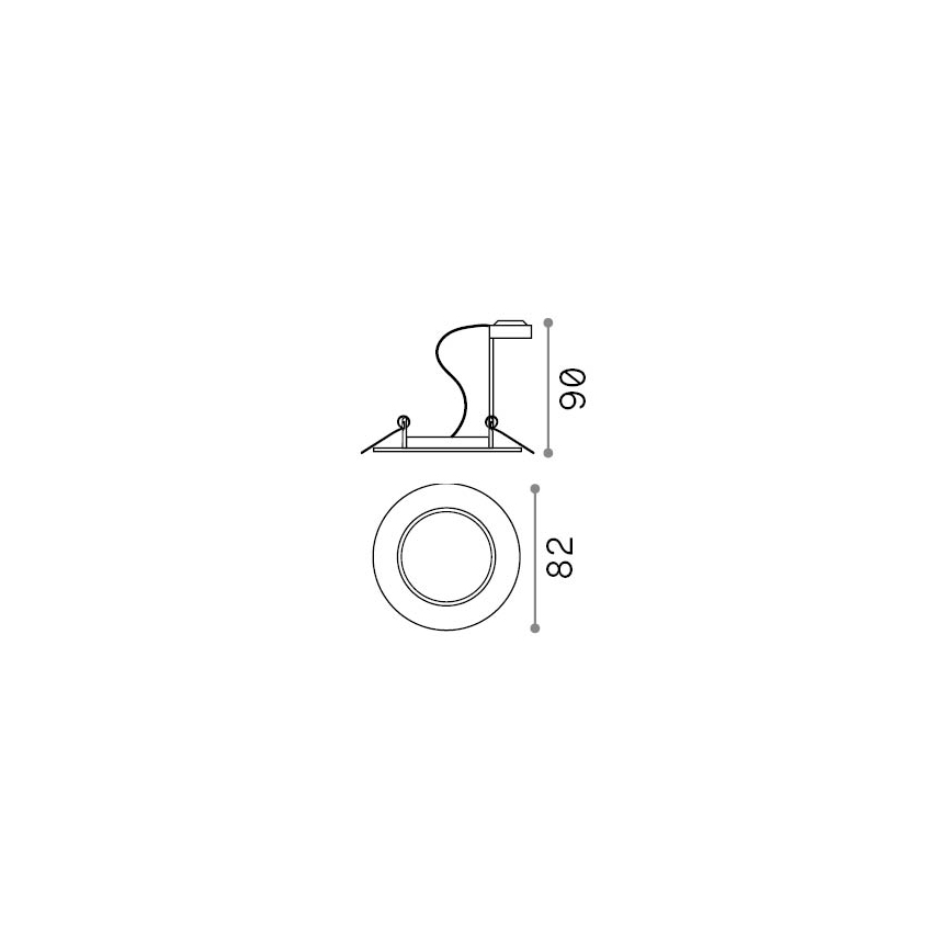 Ideal Lux - Ugradna stropna svjetiljka SWING 1xGU10/28W/230V Ø 8,2 cm matni krom