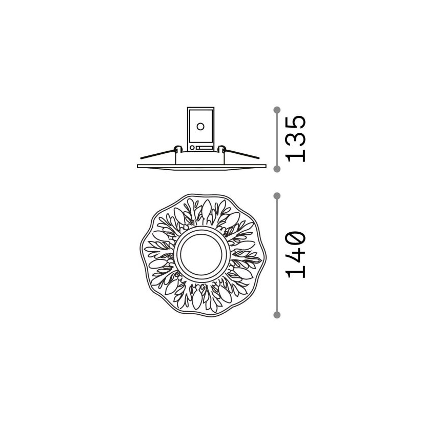 Ideal Lux - Ugradna svjetiljka 1xGU10/50W/230V bronca