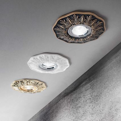 Ideal Lux - Ugradna svjetiljka POLKA 1xGU10/50W/230V brončana