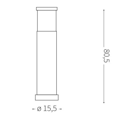 Ideal Lux - Vanjska lampa 1xE27/42W/230V 80 cm IP44 antracit