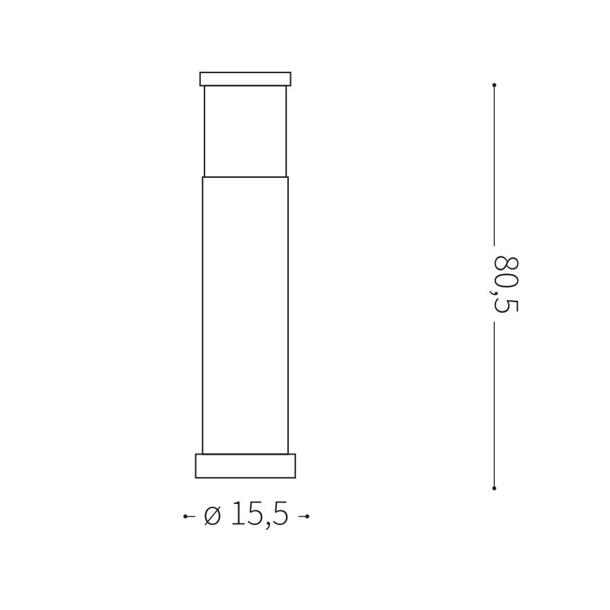 Ideal Lux - Vanjska lampa 1xE27/42W/230V 80 cm IP44 antracit