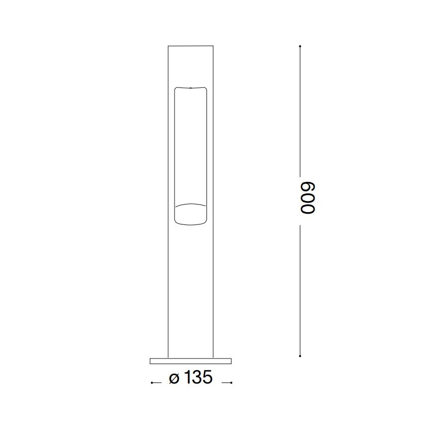 Ideal Lux - Vanjska lampa ACQUA 1xG9/15W/230V 60 cm IP44 antracit