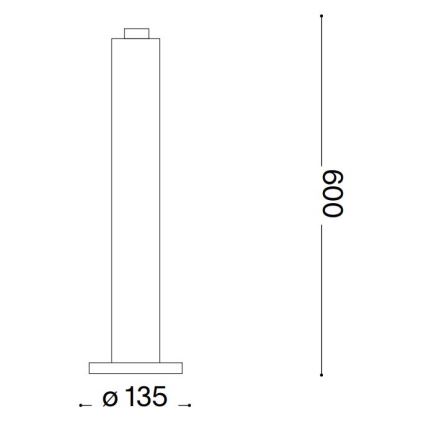 Ideal Lux - Vanjska lampa CLIO 1xE27/42W/230V 60 cm IP44 antracit
