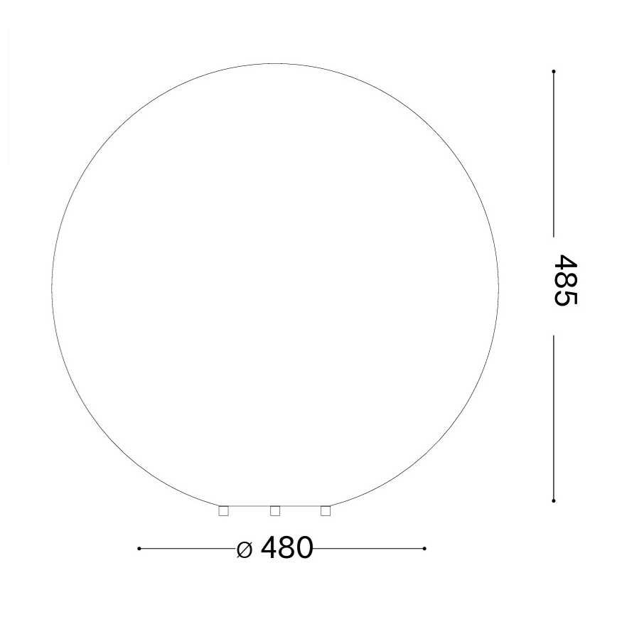 Ideal Lux - Vanjska lampa DORIS 1xE27/60W/230V Ø 48 cm IP44 siva