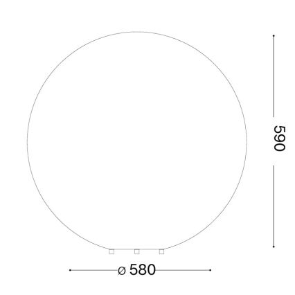 Ideal Lux - Vanjska lampa DORIS 1xE27/60W/230V Ø 58 cm IP44 siva