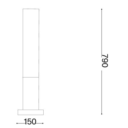 Ideal Lux - Vanjska lampa EDO OUTDOOR 1xGX53/15W/230V 79 cm IP65 smeđa