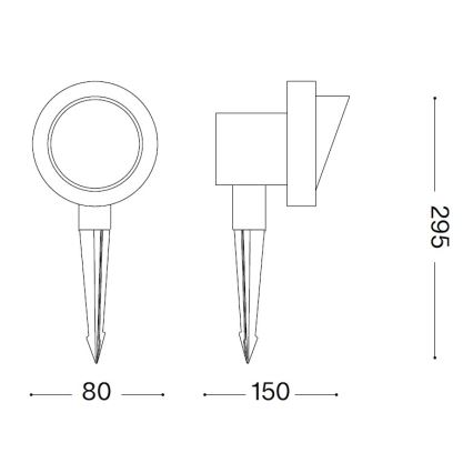 Ideal Lux - Vanjska lampa TERRA 1xGU10/28W/230V IP65 smeđa