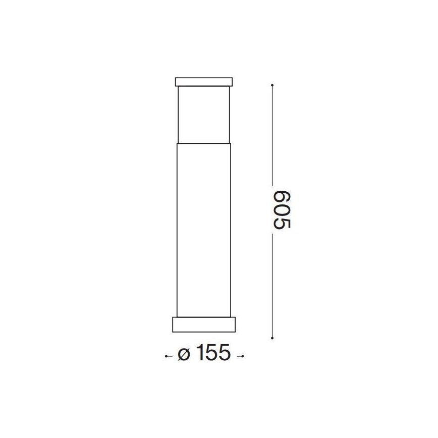 Ideal Lux - Vanjska lampa TRONCO 1xE27/42W/230V 60,5 cm IP65 smeđa