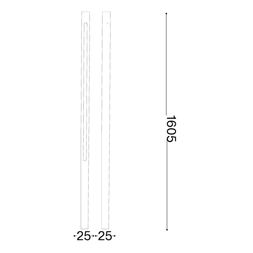 Ideal Lux - Vanjska LED svjetiljka JEDI LED/25W/230V 160 cm CRI 90 IP65 antracit