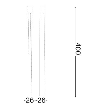 Ideal Lux - Vanjska LED svjetiljka JEDI LED/7W/230V 40 cm CRI 90 IP65 smeđa