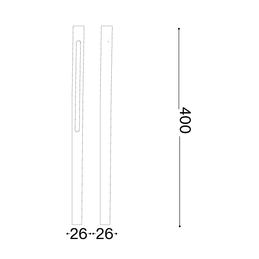 Ideal Lux - Vanjska LED svjetiljka JEDI LED/7W/230V 40 cm CRI 90 IP65 smeđa