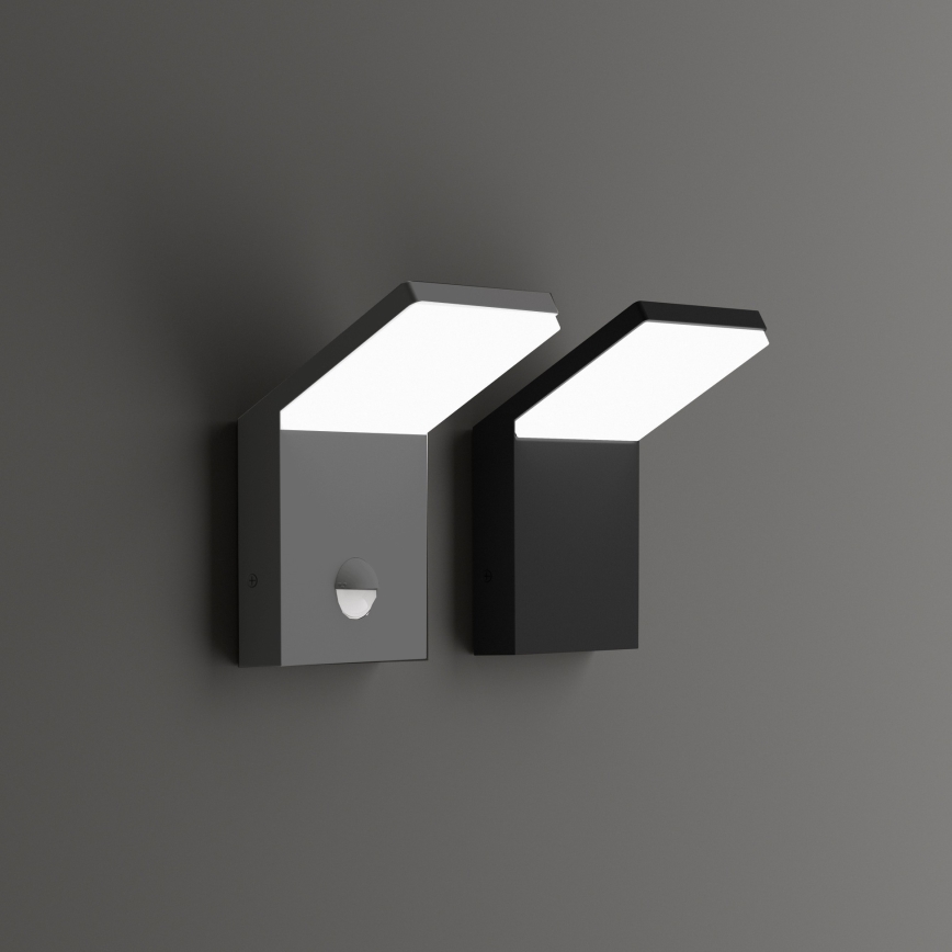 Ideal Lux - vanjsko LED svjetlo s detektorom pokreta STYLE LED/9W/230V 4000K CRI 90 IP54 antracit