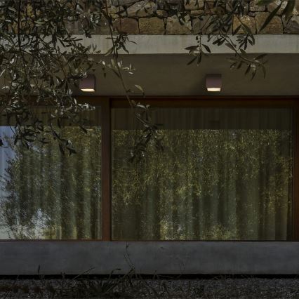 Ideal Lux - Vanjska reflektorska svjetiljka TECHO 1xGU10/20W/230V 15x15 cm IP54 smeđa