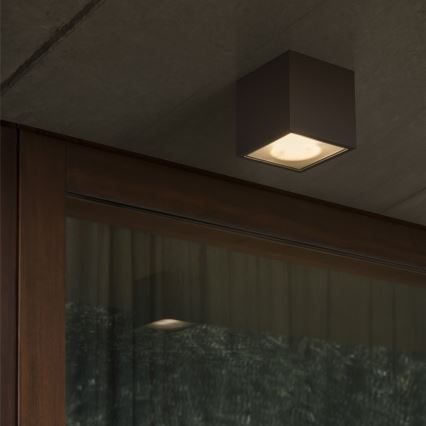 Ideal Lux - Vanjska spot svjetiljka TECHO 1xGU10/20W/230V 9x9 cm IP54 crna