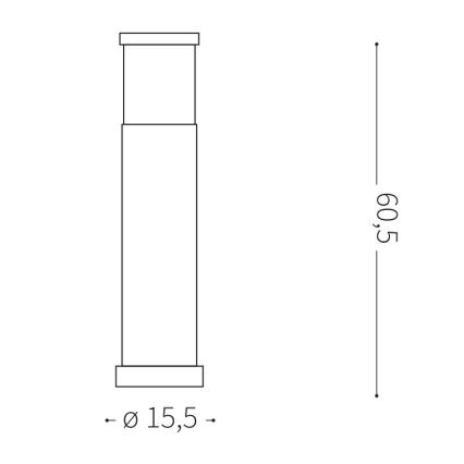 Ideal Lux - Vanjska svjetiljka 1xE27/42W/230V 60 cm IP65 antracitna