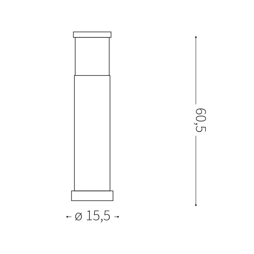 Ideal Lux - Vanjska svjetiljka 1xE27/42W/230V 60 cm IP65 antracitna